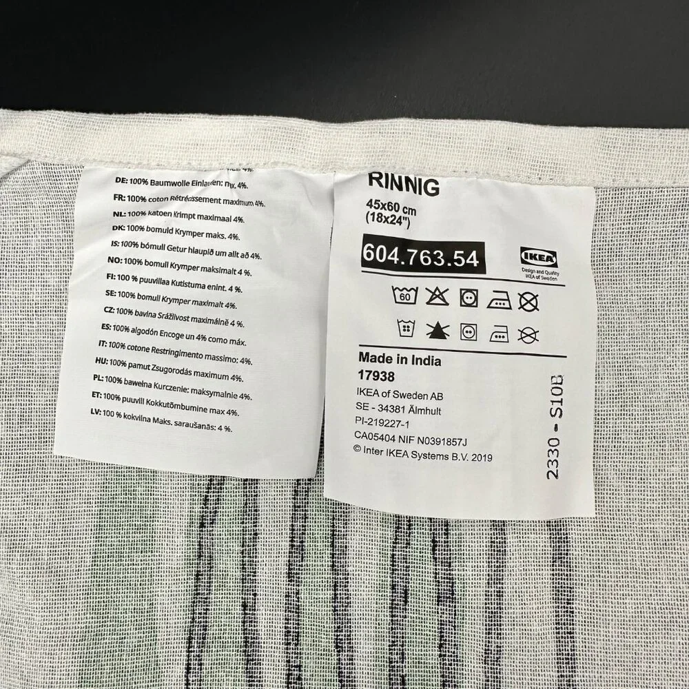 Kitschy Kitchen Dish Towels Green Black White Hanging Loop IKEA Rinnig Cotton - Picture 4 of 7